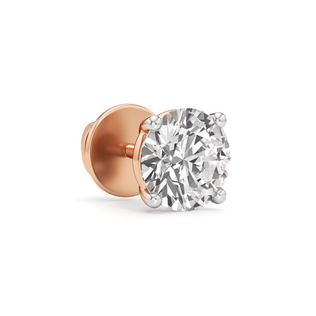 2Ct Round Shape Solitaire Studs Earrings