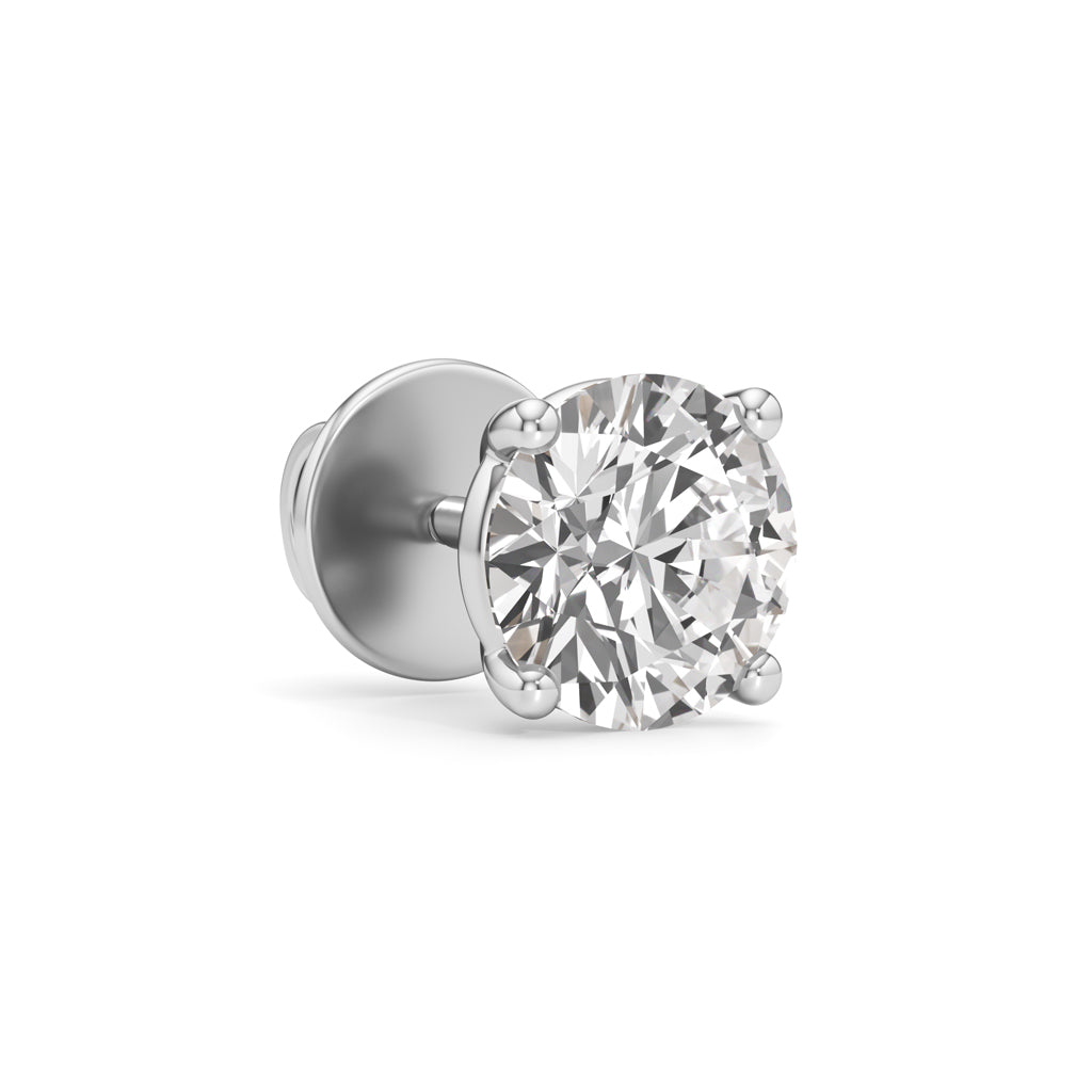 2Ct Round Shape Solitaire Studs Earrings