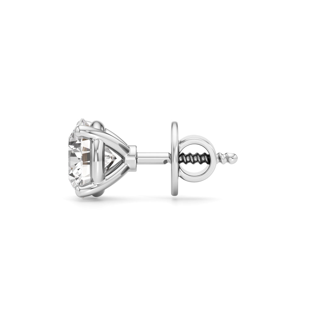 2Ct Round Shape Solitaire Studs Earrings
