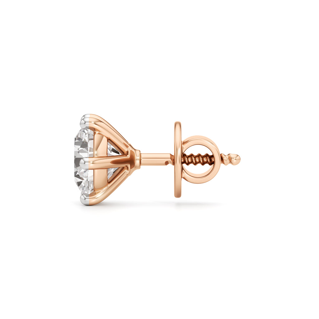2Ct Round Shape Delicate Earrings