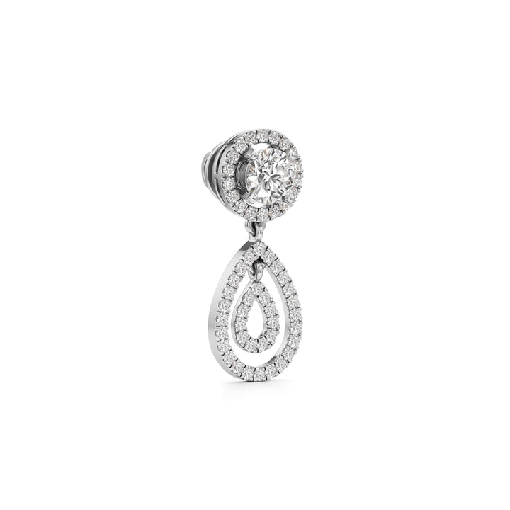 2.5Ct Round Shape Dangles Earrings