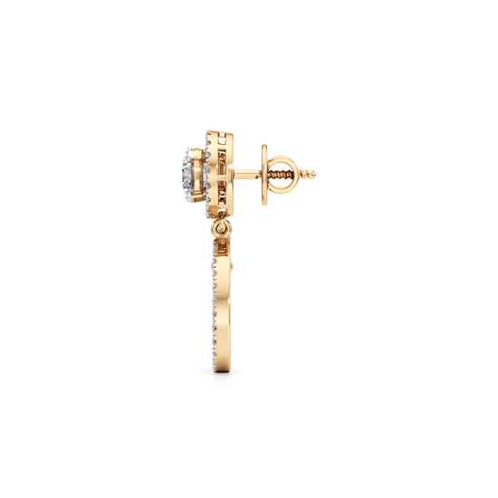 2.5Ct Round Shape Dangles Earrings