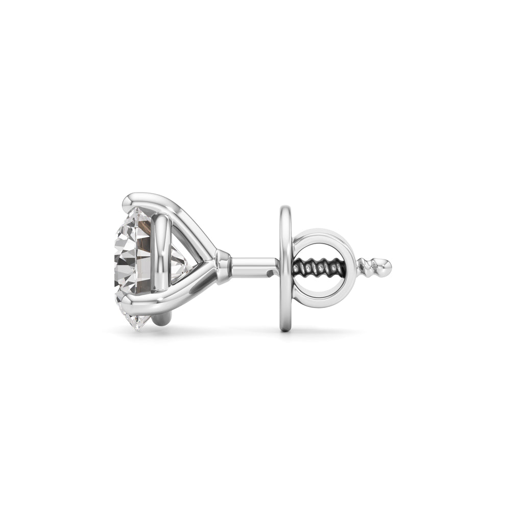 1.5Ct Round Shape Solitaire Studs Earrings