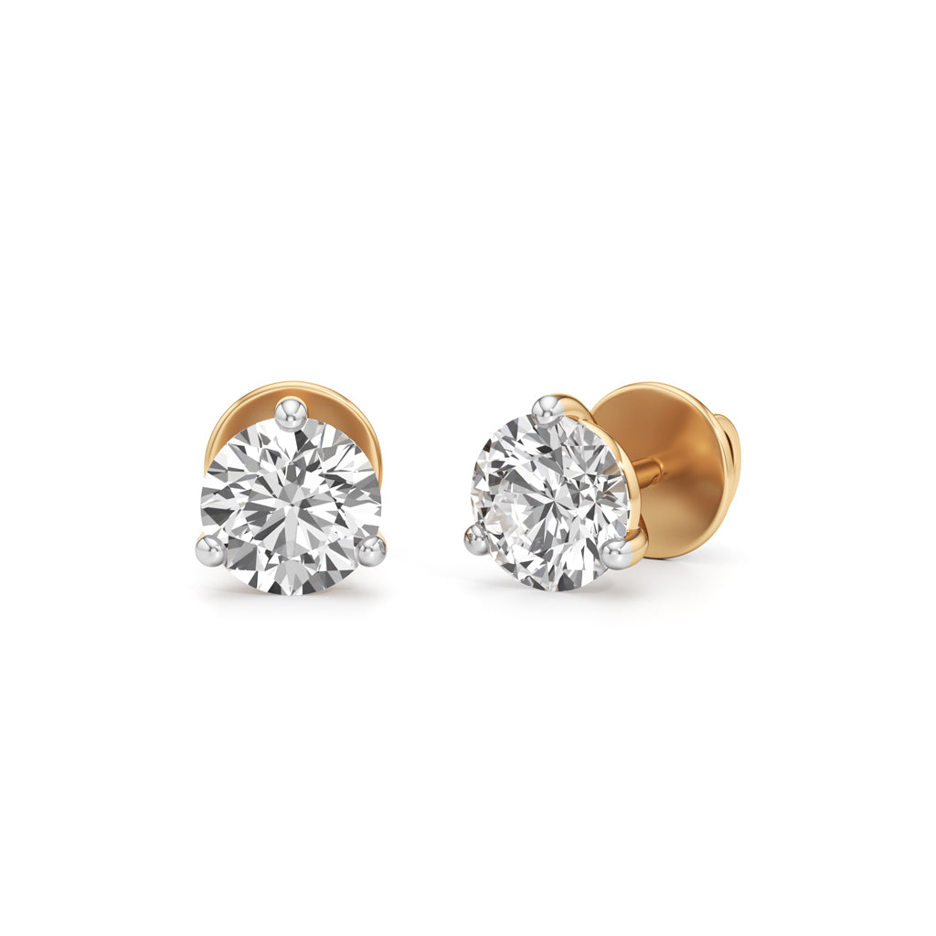 1.5Ct Round Shape Solitaire Studs Earrings