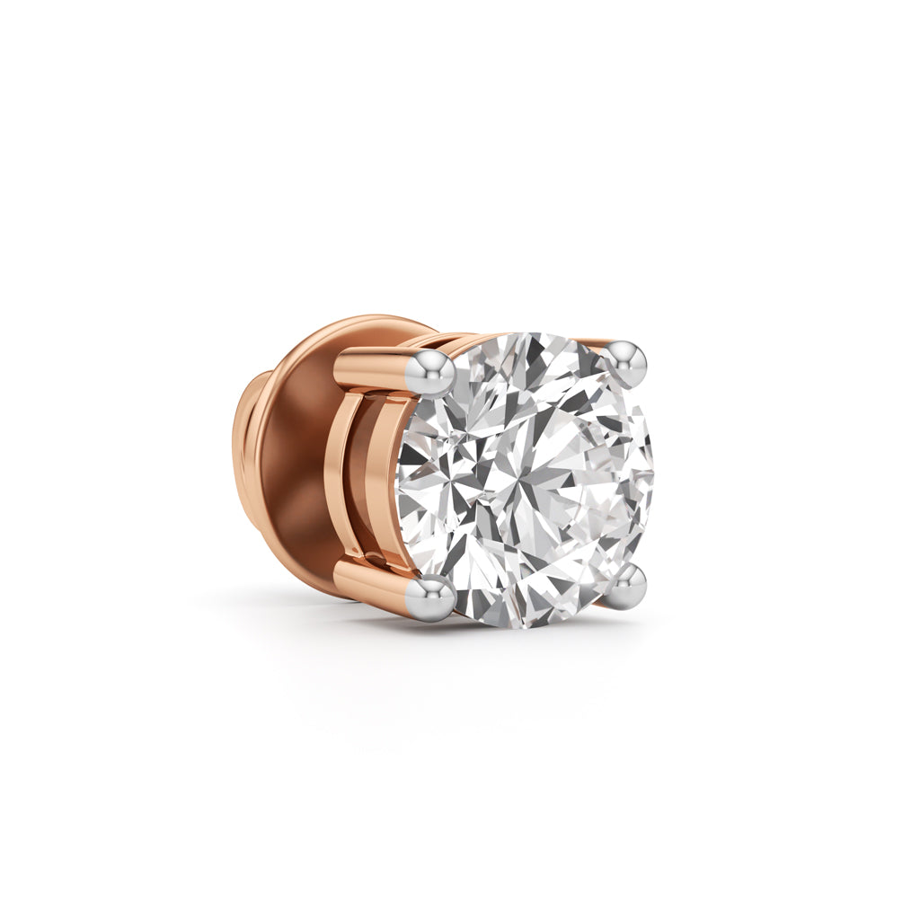 1.5Ct Round Shape Solitaire Studs Earrings