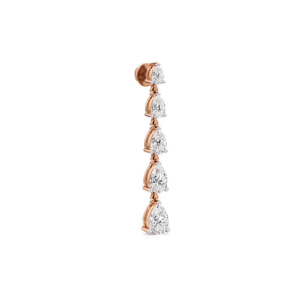 5.5Ct Pear Shape Dangles Earrings