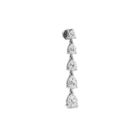 5.5Ct Pear Shape Dangles Earrings