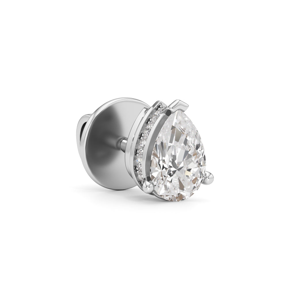 0.75Ct Pear Shape Solitaire Studs Earrings