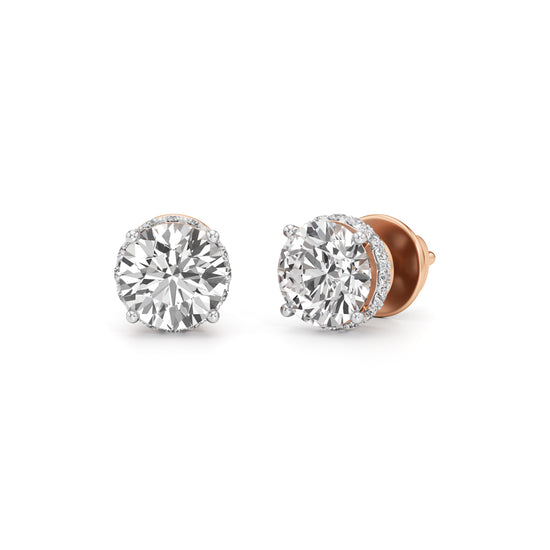 1.50Ct Round Shape Solitaire Studs Earrings
