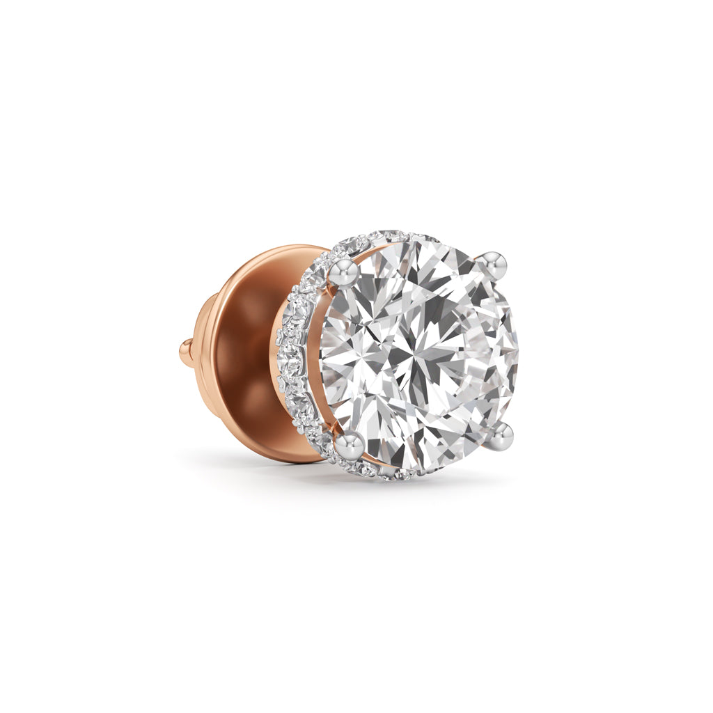 1.50Ct Round Shape Solitaire Studs Earrings