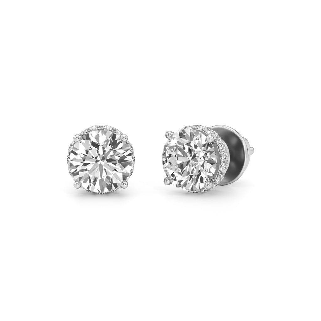 1.50Ct Round Shape Solitaire Studs Earrings