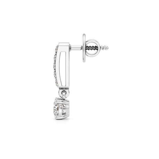 0.50Ct Round Shape Fancy Studs Earrings