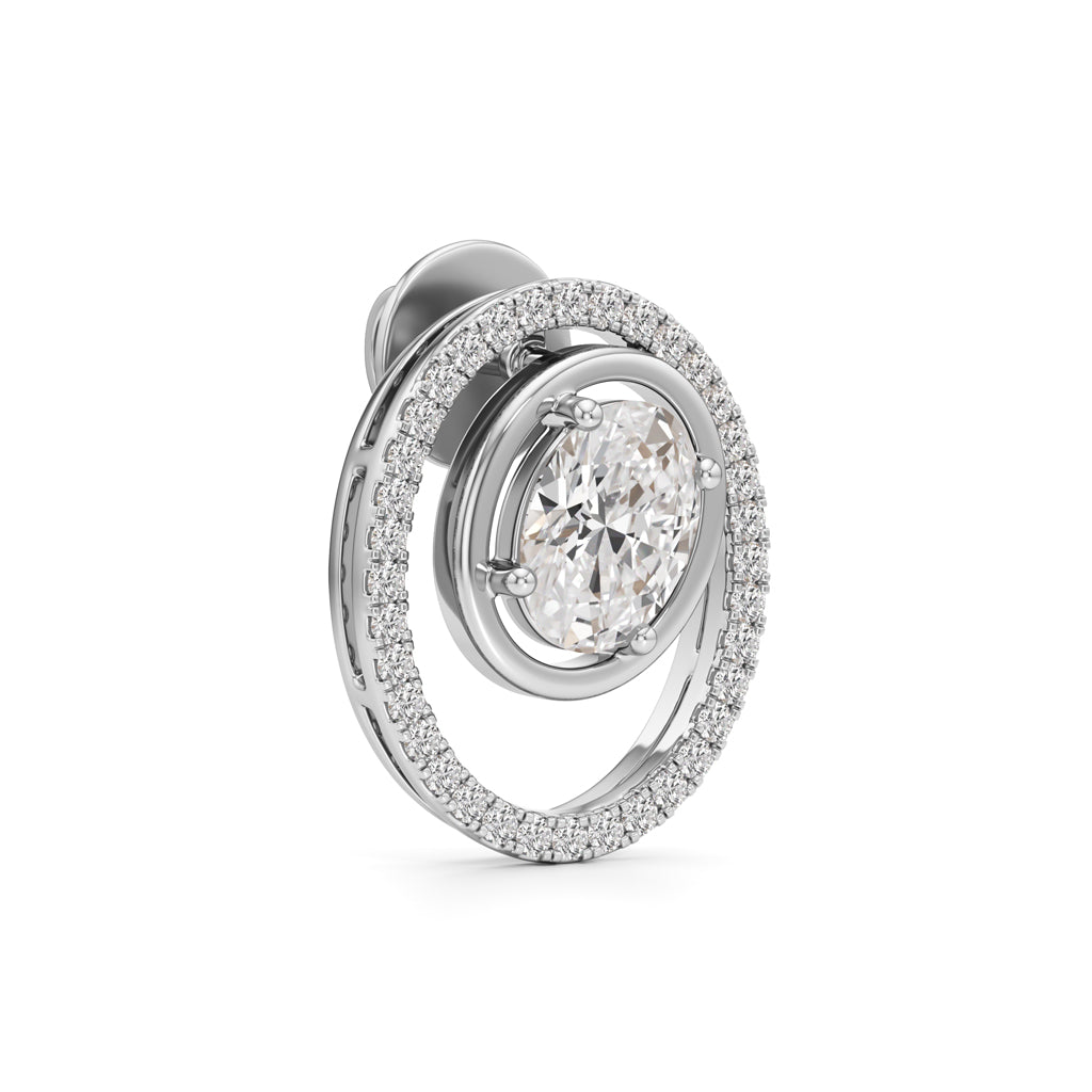 2.25Ct Oval Shape Fancy Studs Earrings