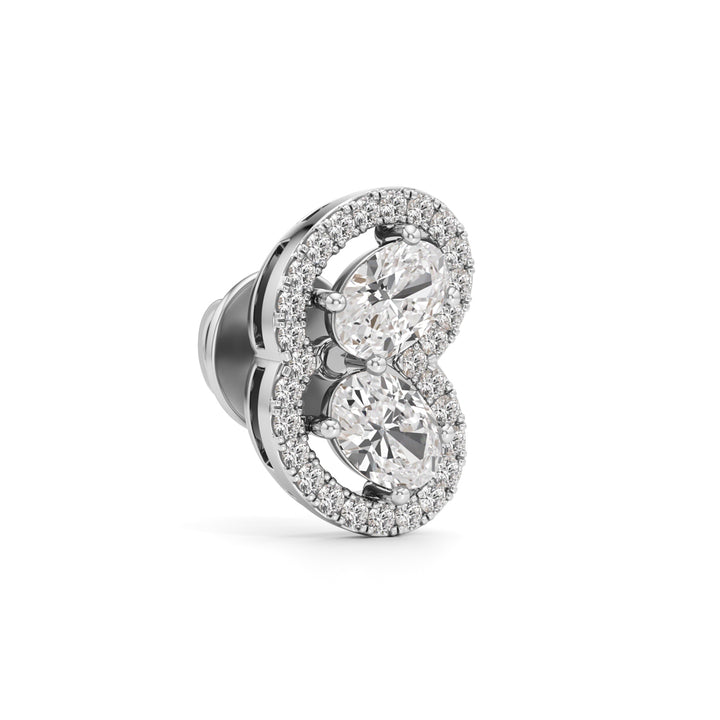 1.25Ct Round Shape Fancy Studs Earrings