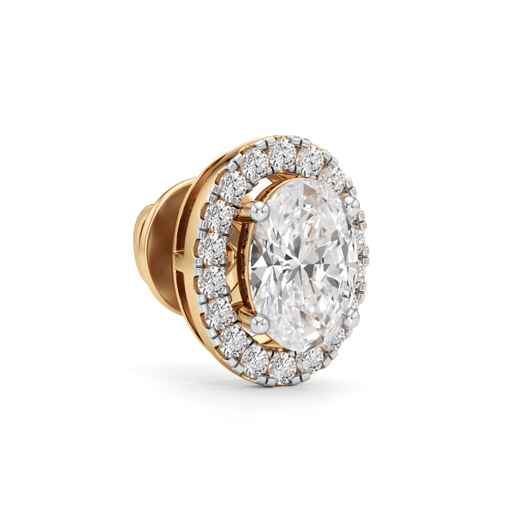 1.75Ct Round Shape Halo Studs Earrings