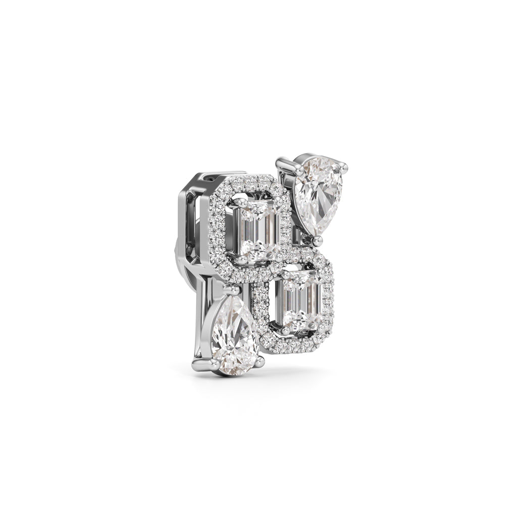 2.25Ct Round Shape Fancy Studs Earrings