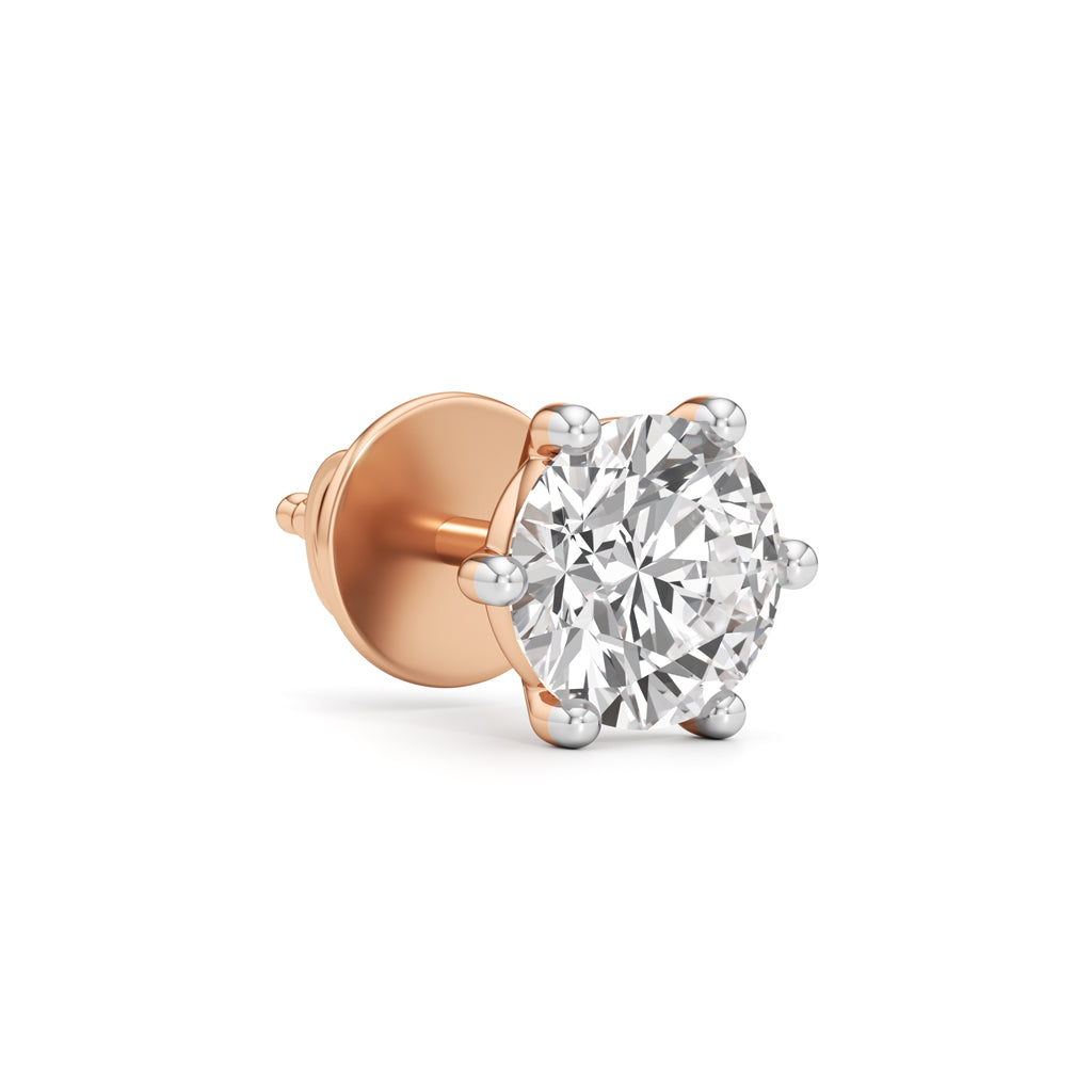 1.5Ct Round Shape Solitaire Studs Earrings