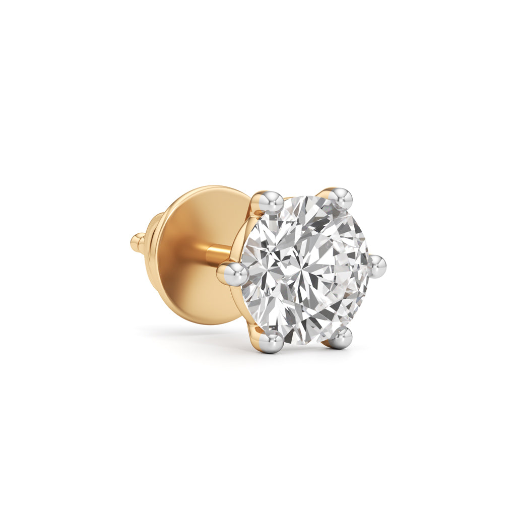 1.5Ct Round Shape Solitaire Studs Earrings