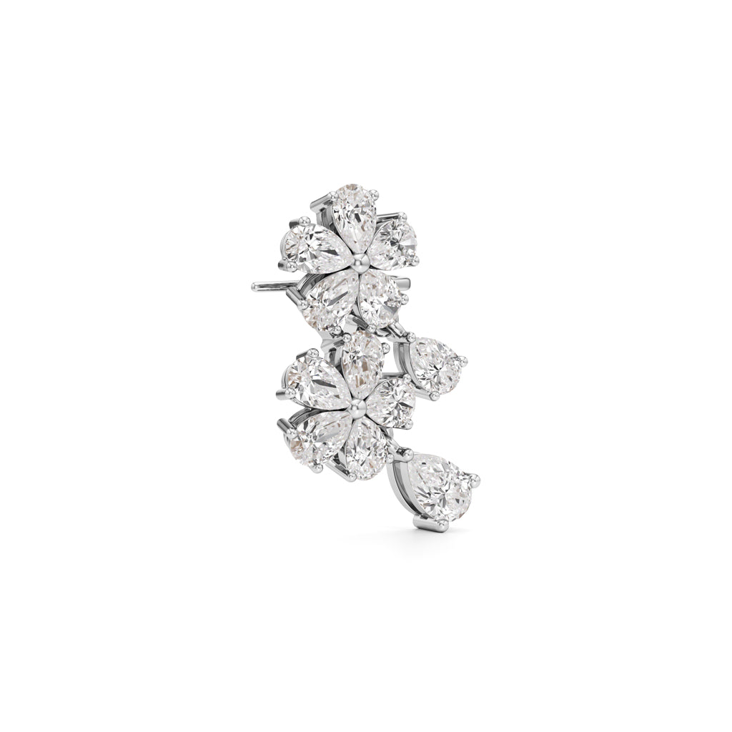 3.75Ct Round Shape Fancy Studs Earrings