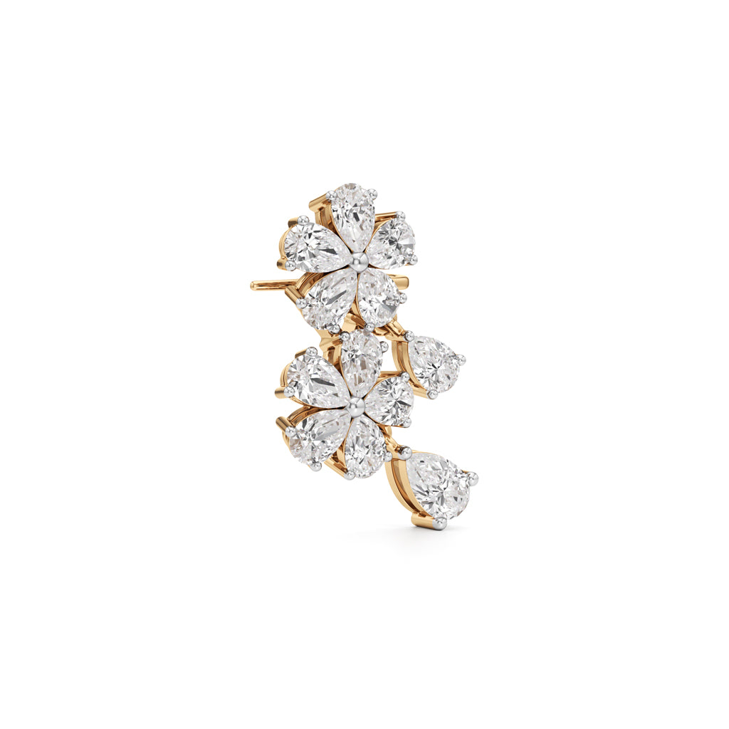 3.75Ct Round Shape Fancy Studs Earrings