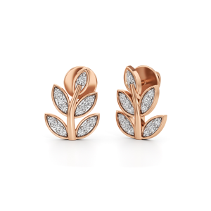 Elora Leaf Diamond Studs