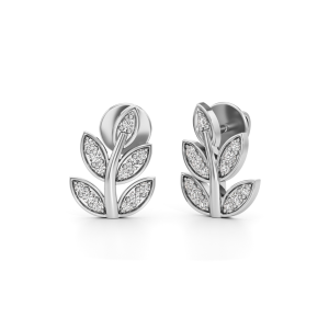 Elora Leaf Diamond Studs