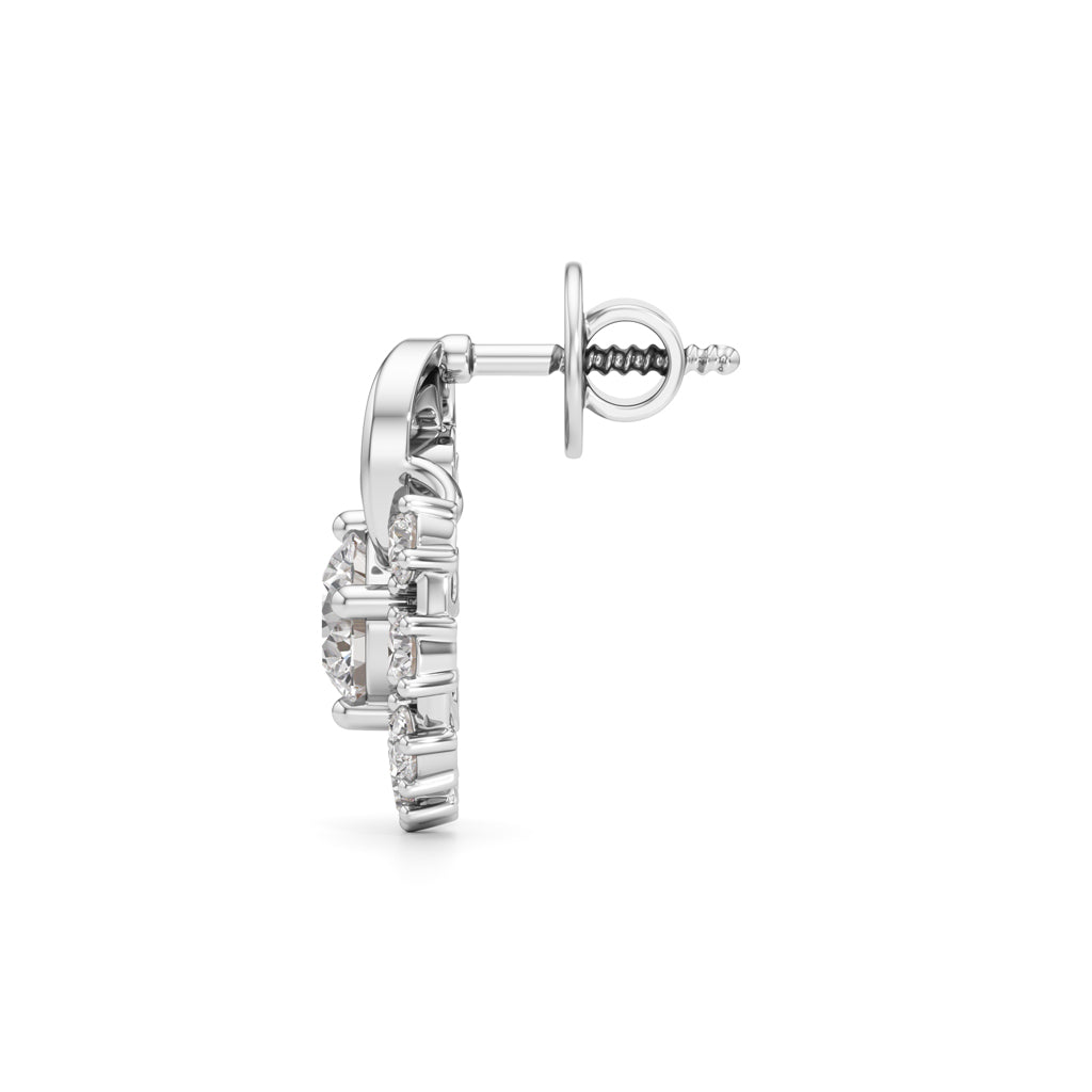 1.75Ct Round Shape Fancy Studs Earrings