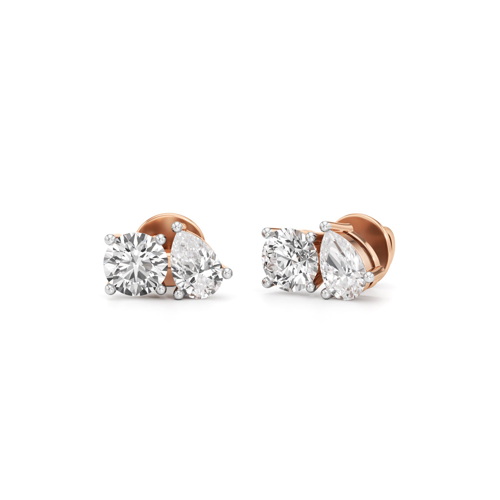1.5Ct Pear Shape Solitaire Studs Earrings