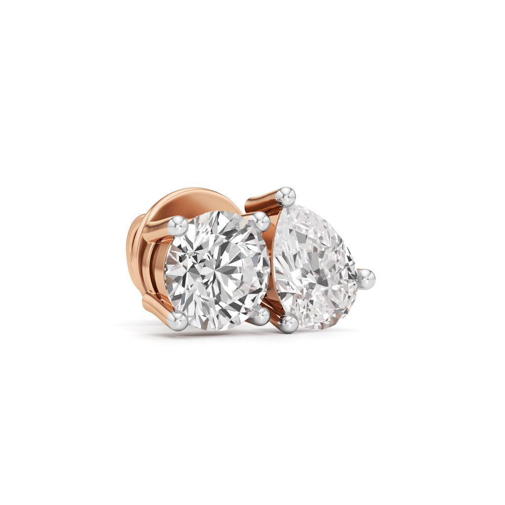 1.5Ct Pear Shape Solitaire Studs Earrings