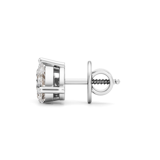1.5Ct Pear Shape Solitaire Studs Earrings