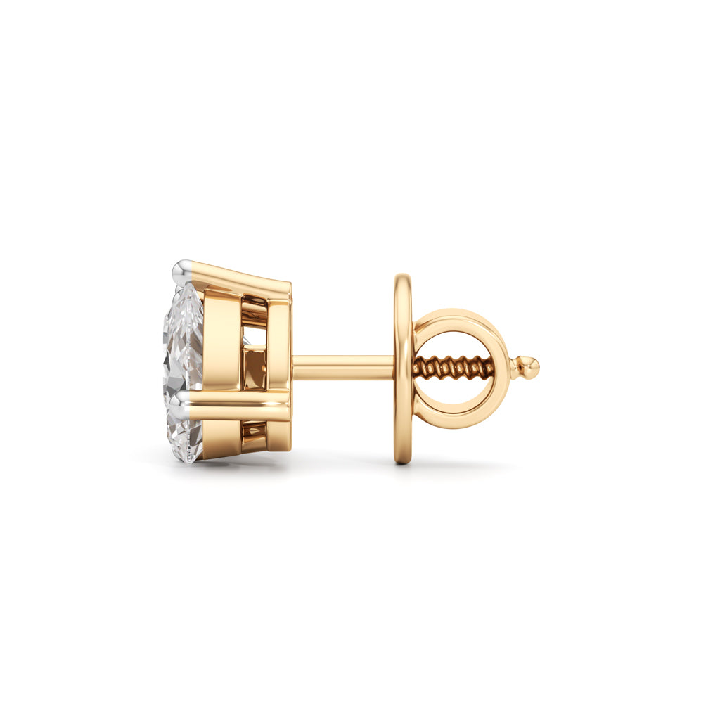 1.5Ct Pear Shape Solitaire Studs Earrings