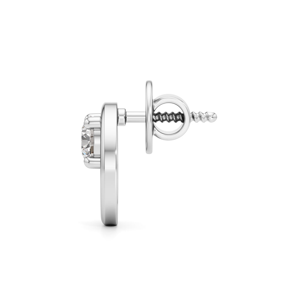0.5Ct Round Shape Solitaire Studs Earrings