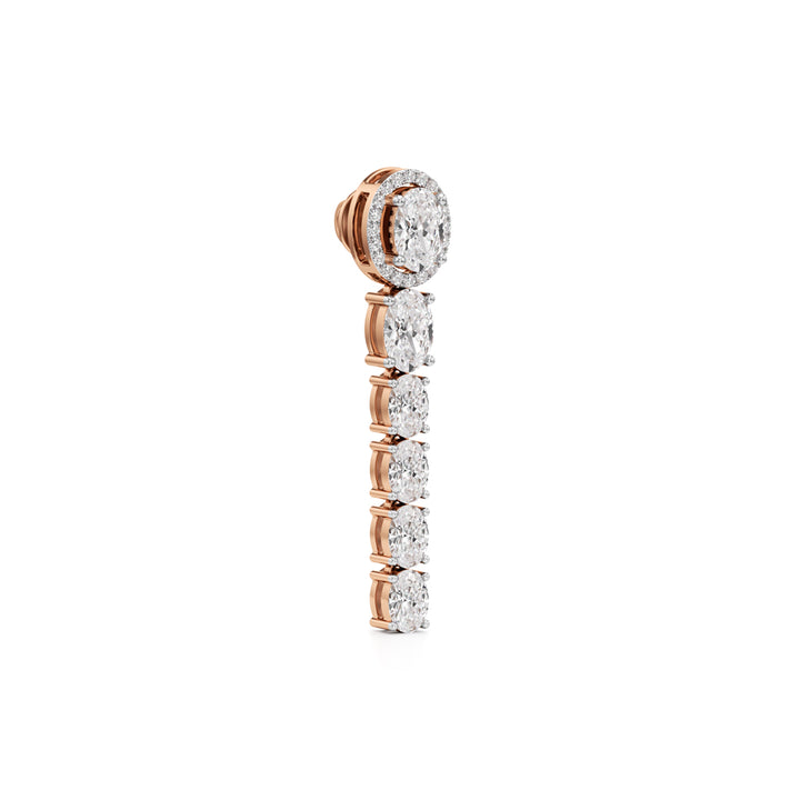 4Ct Oval Shape Dangles Earring
