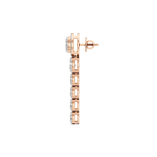4Ct Oval Shape Dangles Earring