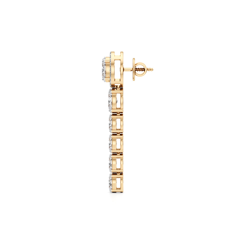 4Ct Oval Shape Dangles Earring