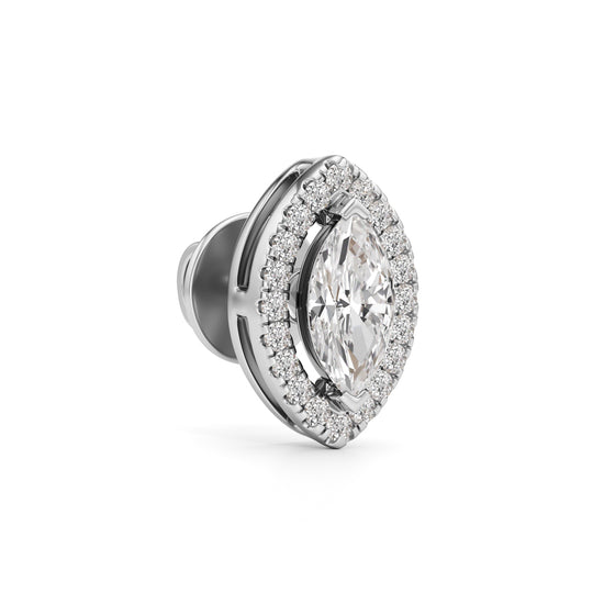 1.25Ct Marquise Shape Halo Studs Earrings