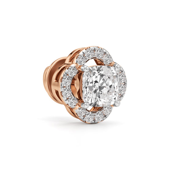1.75Ct Cushion Shape Halo Studs Earrings