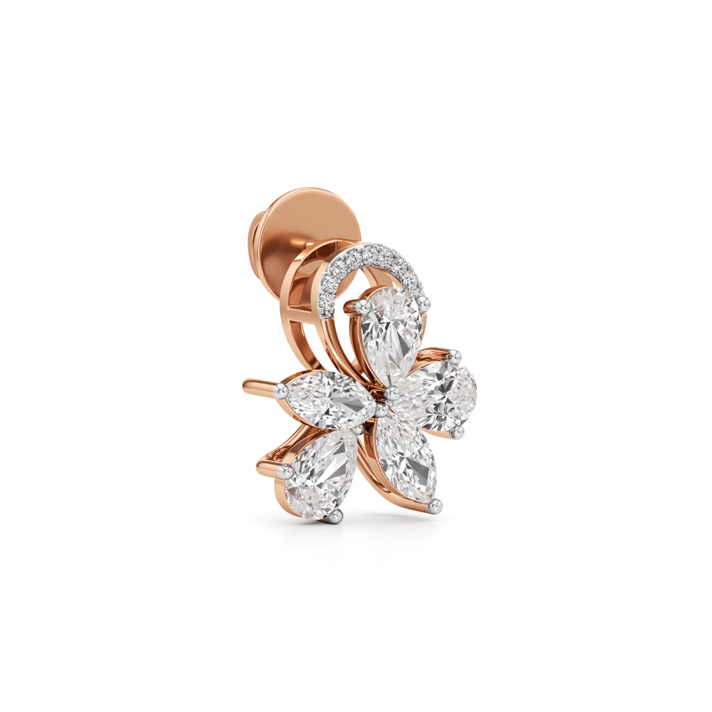 3Ct Marquise Shape Fancy Studs Earrings