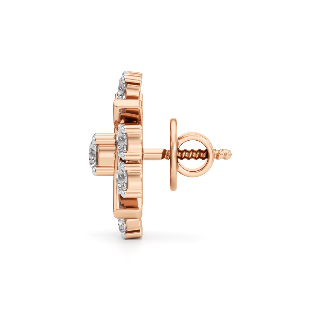 2.50Ct Round Shape Fancy Studs Earrings