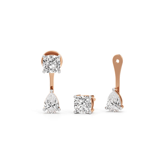 1.50Ct Pear Shape Fancy Stud