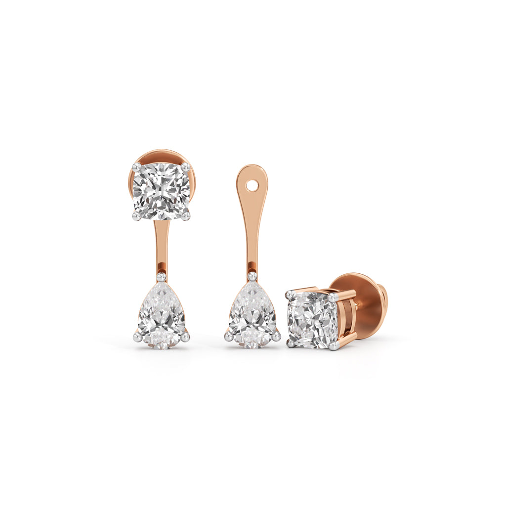 1.50Ct Pear Shape Fancy Stud
