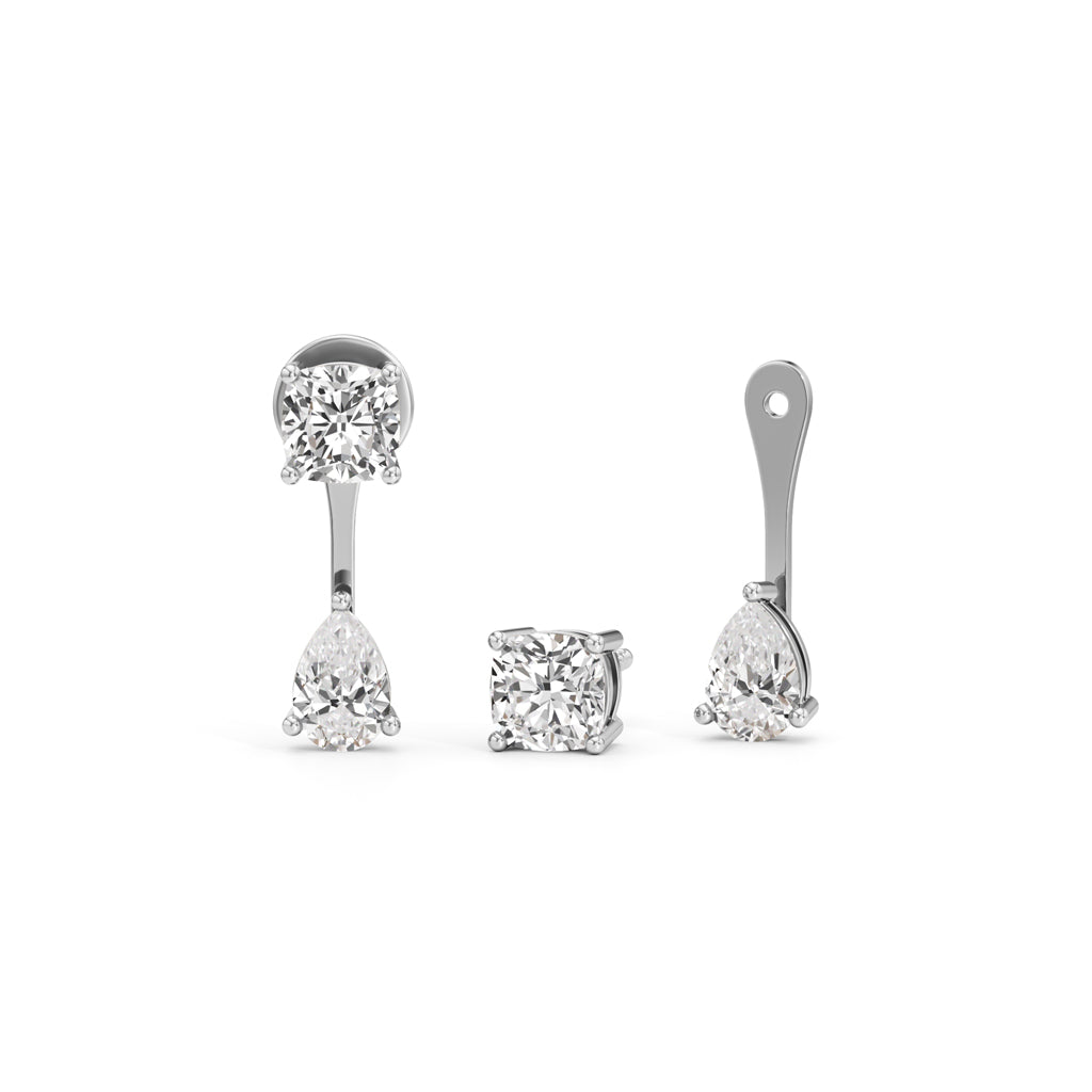 1.50Ct Pear Shape Fancy Stud