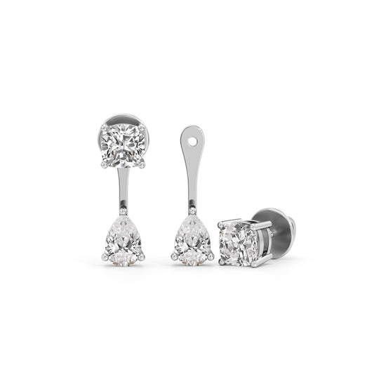 1.50Ct Pear Shape Fancy Stud