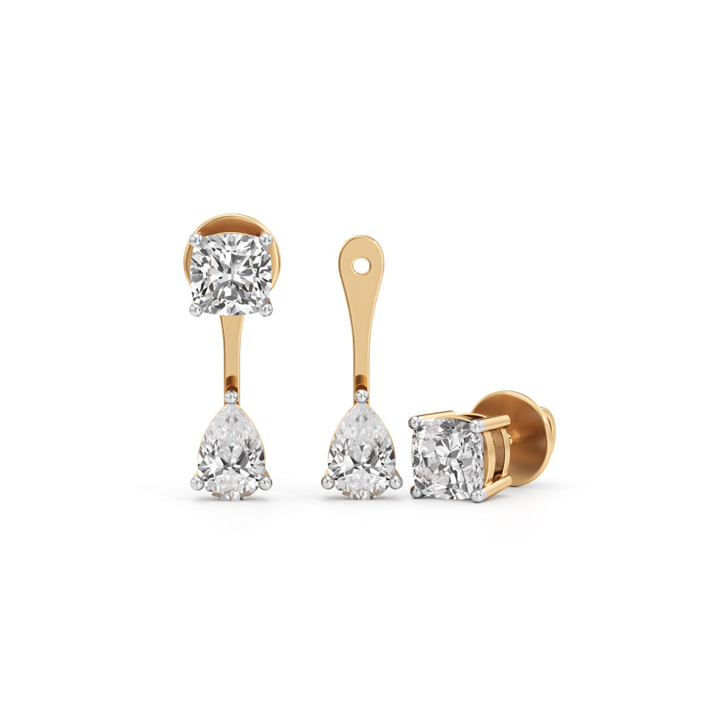 1.50Ct Pear Shape Fancy Stud