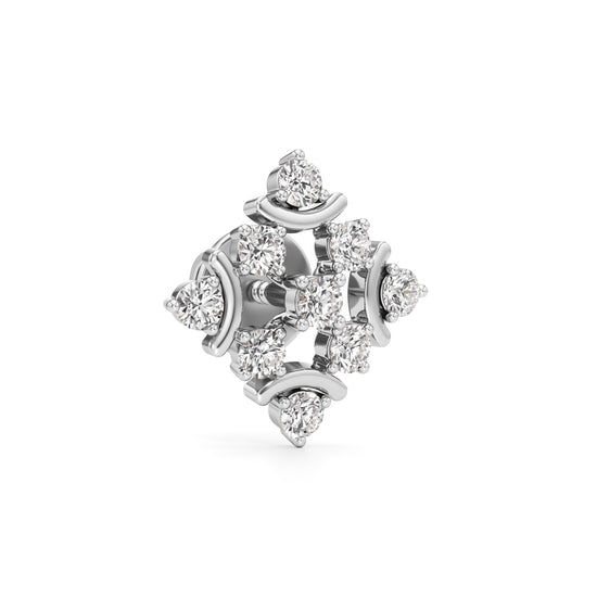 0.75Ct Round Shape Fancy Studs Earrings
