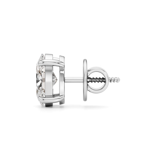 2Ct Oval Shape Solitaire Studs Earrings