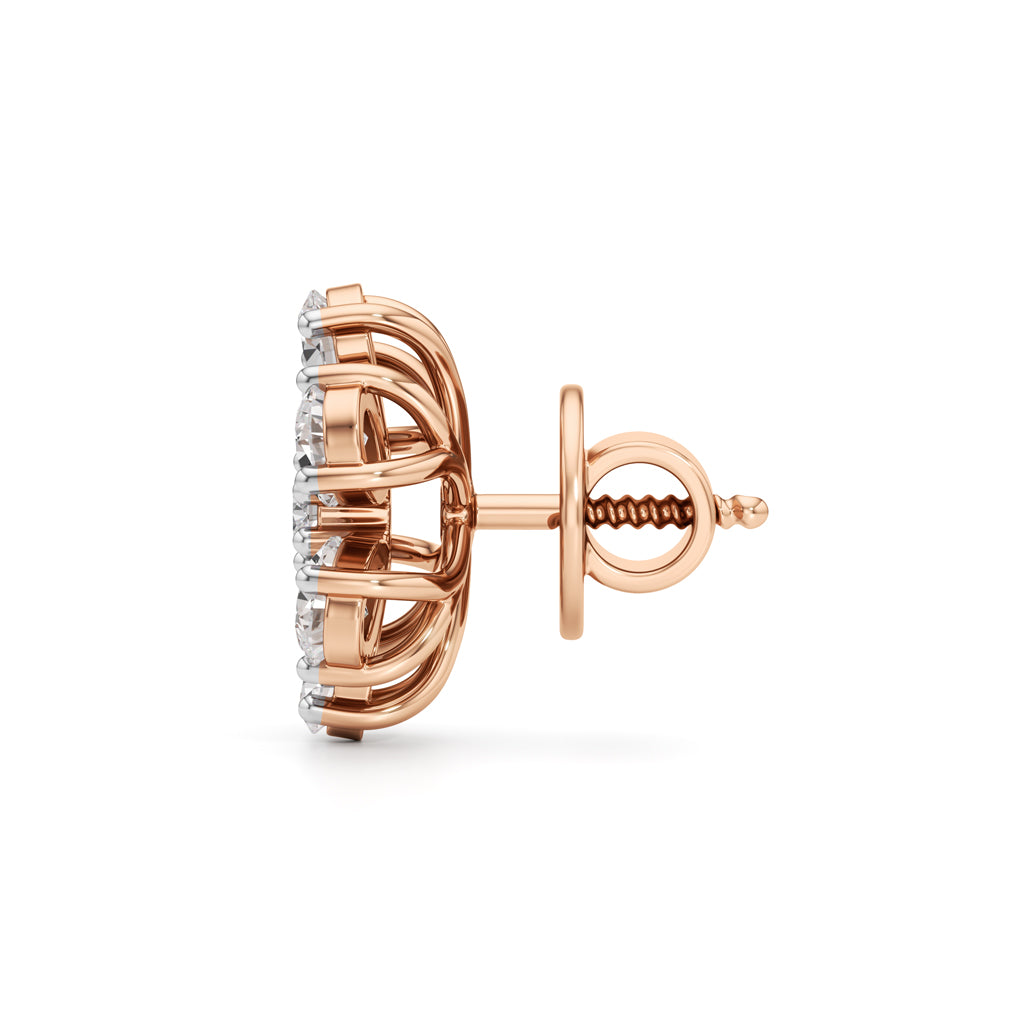 2.25Ct Round Shape,,Fancy Studs Earrings
