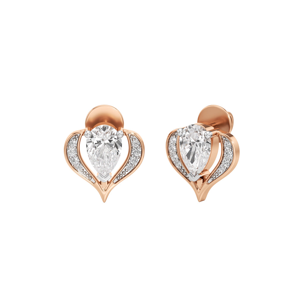 1.50Ct Pear Shape Fancy Studs