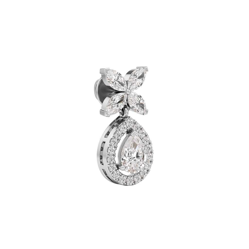 2.25Ct Pear Shape Dangles Earrings