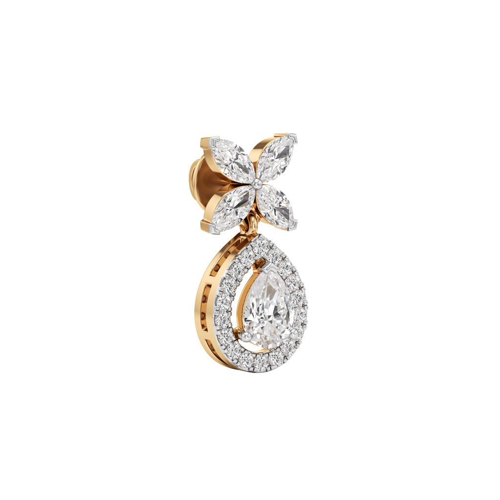 2.25Ct Pear Shape Dangles Earrings